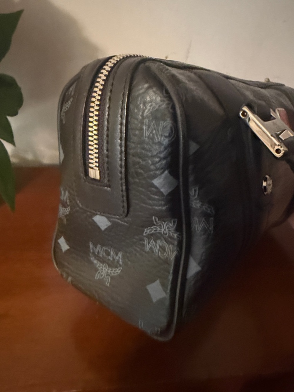 MCM Black Visetos Mini Satchel with Silver Hardware - Picture 5 of 14